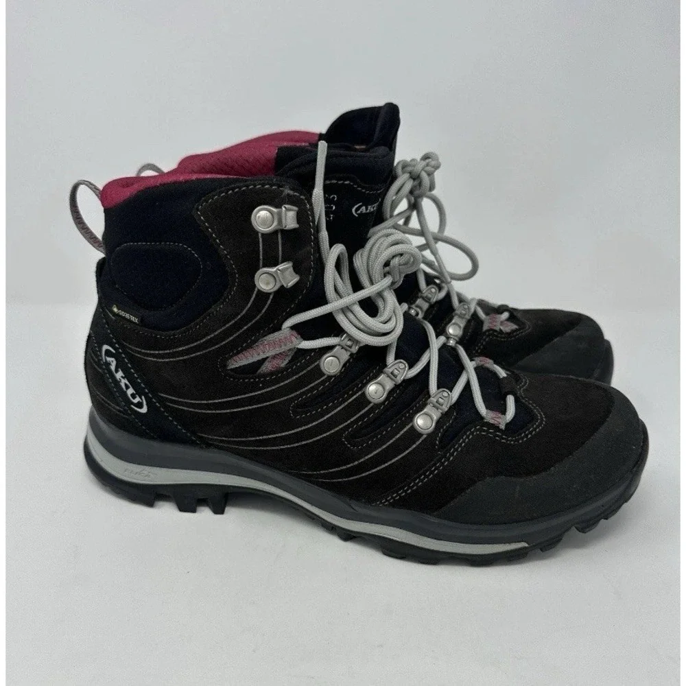AKU‎ Womens Alterra GTX Waterproof Hiking Boots Women's Size 9M Black Pink